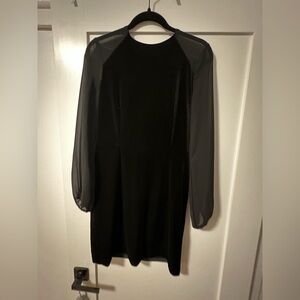 H&M Black Sheath Dress with Raglan Sleeves